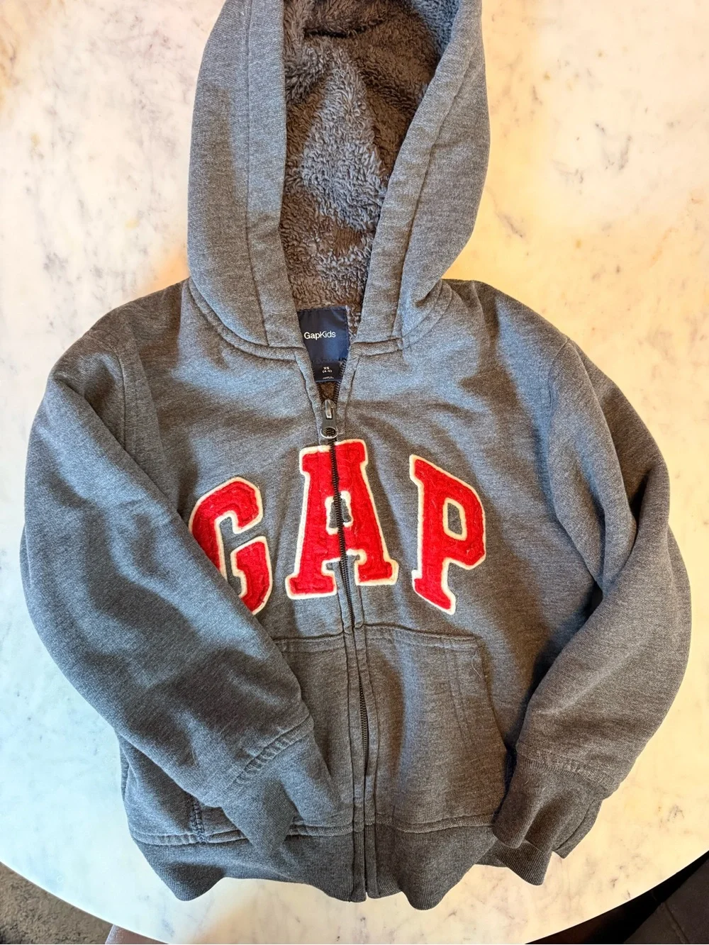 GAP Charcoal Hoodie with Red Logo